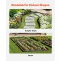 Metal Landscape Edging, 8 Packs 72 in Rust-Resistant Aluminum Alloy Landscape Edging, Bendable Garden Edging Border, Heavy Duty 