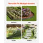 Metal Landscape Edging, 8 Packs 72 in Rust-Resistant Aluminum Alloy Landscape Edging, Bendable Garden Edging Border, Heavy Duty 