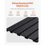 Slat Wall Paneling, 4 x 4 ft, PVC Garage Slatwall with Modular Design, Black Slat Wall Easy-to-Install Adjustable Slatwall Panel