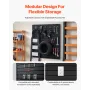 Slat Wall Paneling, 4 x 4 ft, PVC Garage Slatwall with Modular Design, Black Slat Wall Easy-to-Install Adjustable Slatwall Panel