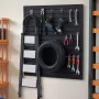 4 x 4 ft Slat vægpanel PVC Black Garage Slatwall med modulær
