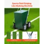 Dry Line Marker, 4-Wheel, 2 or 4 in Lines, Field Dry Line Chalker, Adjustable Line Marker, with Rubber Adjustment Handle, 50 lbs