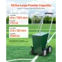 Dry Line Marker, 4-Wheel, 2 or 4 in Lines, Field Dry Line Chalker, Adjustable Line Marker, with Rubber Adjustment Handle, 50 lbs