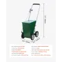 Dry Line Marker, 4-Wheel, 2 or 4 in Lines, Field Dry Line Chalker, Adjustable Line Marker, with Rubber Adjustment Handle, 50 lbs