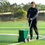 Dry Line Marker, 4-Wheel, 2 or 4 in Lines, Field Dry Line Chalker, Adjustable Line Marker, with Rubber Adjustment Handle, 50 lbs