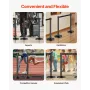 Stanchion Post, 4 Pcs Crowd Control Barrier with 4 Retractable Belts, Carbon Steel Black Stanchion Post Queue with Sand Injectio