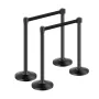 4 pcs Stanchion Post med 4 udtrækkelige bælter og sandinjektion