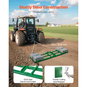 Drag Harrow 6 ft Heavy Duty Tow bag træk Harrow Driveway Grader