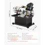 Metal Horizontal Band Saw, 178 x 209 mm(7 x 8.25 in) Rectangular Cutting Capacity, 220V Metal Vertical Cutting Bandsaw with 1.1 