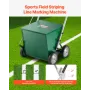 Dry Line Marker, 4-Wheel, 2 or 4 in Lines, Field Dry Line Chalker, Adjustable Line Marker, with Rubber Adjustment Handle, 65 lbs