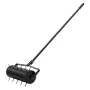 Rolling Lawn Aerator, 18-inch Heavy-Duty Manual Rolling Aerator Lawn with Detachable Handle and 27 Iron Spikes, Rolling Lawn Aer