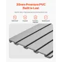 8 x 4 ft Slat vægpanel PVC Gray Garage Slatwall med tilbehør