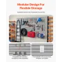 Slat Wall Paneling, 8 x 4 ft, PVC Garage Slatwall with Accessories, Grey Slat Wall Easy-to-Install Adjustable Slatwall Panel wit