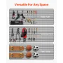 Slat Wall Paneling, 8 x 4 ft, PVC Garage Slatwall with Accessories, Grey Slat Wall Easy-to-Install Adjustable Slatwall Panel wit