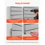 8 x 4 ft Slat vægpanel PVC Gray Garage Slatwall med tilbehør