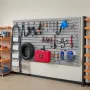Slat Wall Paneling, 8 x 4 ft, PVC Garage Slatwall with Accessories, Grey Slat Wall Easy-to-Install Adjustable Slatwall Panel wit