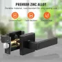 Privacy Door Handle, 10 Pack Matte Black Door Lever, Left or Right Handing Reversible Lever with Keyless Lock, 45° Rotation to O