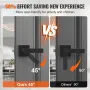 Privacy Door Handle, 10 Pack Matte Black Door Lever, Left or Right Handing Reversible Lever with Keyless Lock, 45° Rotation to O