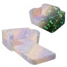Foldable Baby Chair 2-in-1 Baby Lounger Couch Glow in Dark Kids Sofa