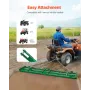 Drag Harrow, 8 ft Heavy Duty Tow Behind Drag Harrow with Adjustable Bars & 72 in Chain, Driveway Grader Landscape Rake for ATV, 