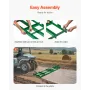 Drag Harrow, 8 ft Heavy Duty Tow Behind Drag Harrow with Adjustable Bars & 72 in Chain, Driveway Grader Landscape Rake for ATV, 