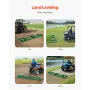 Drag Harrow, 8 ft Heavy Duty Tow Behind Drag Harrow with Adjustable Bars & 72 in Chain, Driveway Grader Landscape Rake for ATV, 