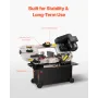 Metal Horizontal Band Saw, 178 x 305 mm(7 x 12 in) Rectangular Cutting Capacity, 220V Metal Vertical Cutting Bandsaw with 1.1 kW