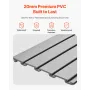 4 x 4 ft Slat vægpanel PVC Gray Garage Slatwall med modulær