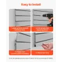 4 x 4 ft Slat vægpanel PVC Gray Garage Slatwall med modulær
