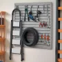 Slat Wall Paneling, 4 x 4 ft, PVC Garage Slatwall with Modular Design, Grey Slat Wall Easy-to-Install Adjustable Slatwall Panel 