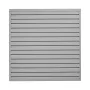 4 x 4 ft Slat vægpanel PVC Gray Garage Slatwall med modulær
