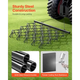Træk Harrow 5,8 x 4,8 ft kæde Harrow ATV Lawn Rake til
