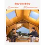 Inflatable Tents for Camping, 8-12 Person Easy Setup Blow up Tent with Hand Pump, 4 Season Luxury Glamping Tent with 2 Skylights