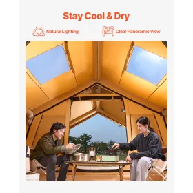 Inflatable Tent for Camping 8-12 Person Glamping Tent with Pump Easy Set up