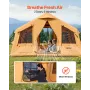 Inflatable Tents for Camping, 8-12 Person Easy Setup Blow up Tent with Hand Pump, 4 Season Luxury Glamping Tent with 2 Skylights