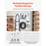 Slat Wall Paneling, 4 x 4 ft, PVC Garage Slatwall with Modular Design, White Slat Wall Easy-to-Install Adjustable Slatwall Panel