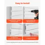 Slat Wall Paneling, 4 x 4 ft, PVC Garage Slatwall with Modular Design, White Slat Wall Easy-to-Install Adjustable Slatwall Panel