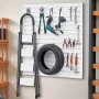 4 x 4 ft Slat vægpanel PVC White Garage Slatwall med modulær