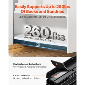 Ultimate Salon Trolley Cart, Lockable Beauty Salon Cart til stylist med 6 aftagelige skuffer og værktøjsholder, plast