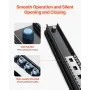 Undermount Drawer Slides, 16 inch, Full Extension Ball Bearing Under Stair Cabinet Rails, 260 LB Load Capacity Heavy Duty Bottom