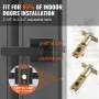 Passage Door Handle, 5 Pack Matte Black Door Lever, Left or Right Handing Reversible Lever Non-Locking, 45° Rotation to Open, Un