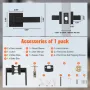 Passage Door Handle, 5 Pack Matte Black Door Lever, Left or Right Handing Reversible Lever Non-Locking, 45° Rotation to Open, Un