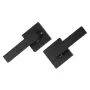 Passage Door Handle, 5 Pack Matte Black Door Lever, Left or Right Handing Reversible Lever Non-Locking, 45° Rotation to Open, Un