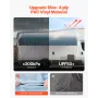 Manual RV Awning Complete Kit, 15' Retractable Awning with Aluminum Alloy Frame, Outdoor Trailer Awning, Fit for Most RVs(Blue F