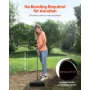 Rolling Lawn Aerator, 21-inch Heavy-Duty Manual Rolling Aerator Lawn with Detachable Handle and 33 Iron Spikes, Rolling Lawn Aer