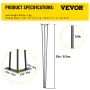 Hairpin Table Legs 91.4 cm Black Set of 4 Desk Legs 399.2 kg Load Capacity (Each 99.8 kg) Hairpin Desk Legs 3 Rods for Bench Des