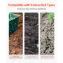 Post Hole Digger, Heavy Duty Post Hole Digger with Wood Handle, Manual Hole Digger with Scale Markings and Metal Blade, Post Hol
