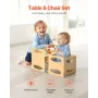 Weaning Table and Chair Set Montessori Kids Activity Table and Chair Wood