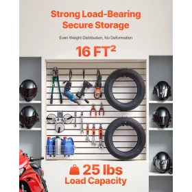 4 x 4 ft Slat vægpanel MDF White Garage Slatwall med modulær design