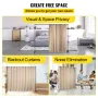 Curtain Divider Stand, 8 x 10 ft, 4 Rolling Wheels Room Divider Kit, Aluminum Alloy Frame, Blackout Curtain & Portable Oxford Ba